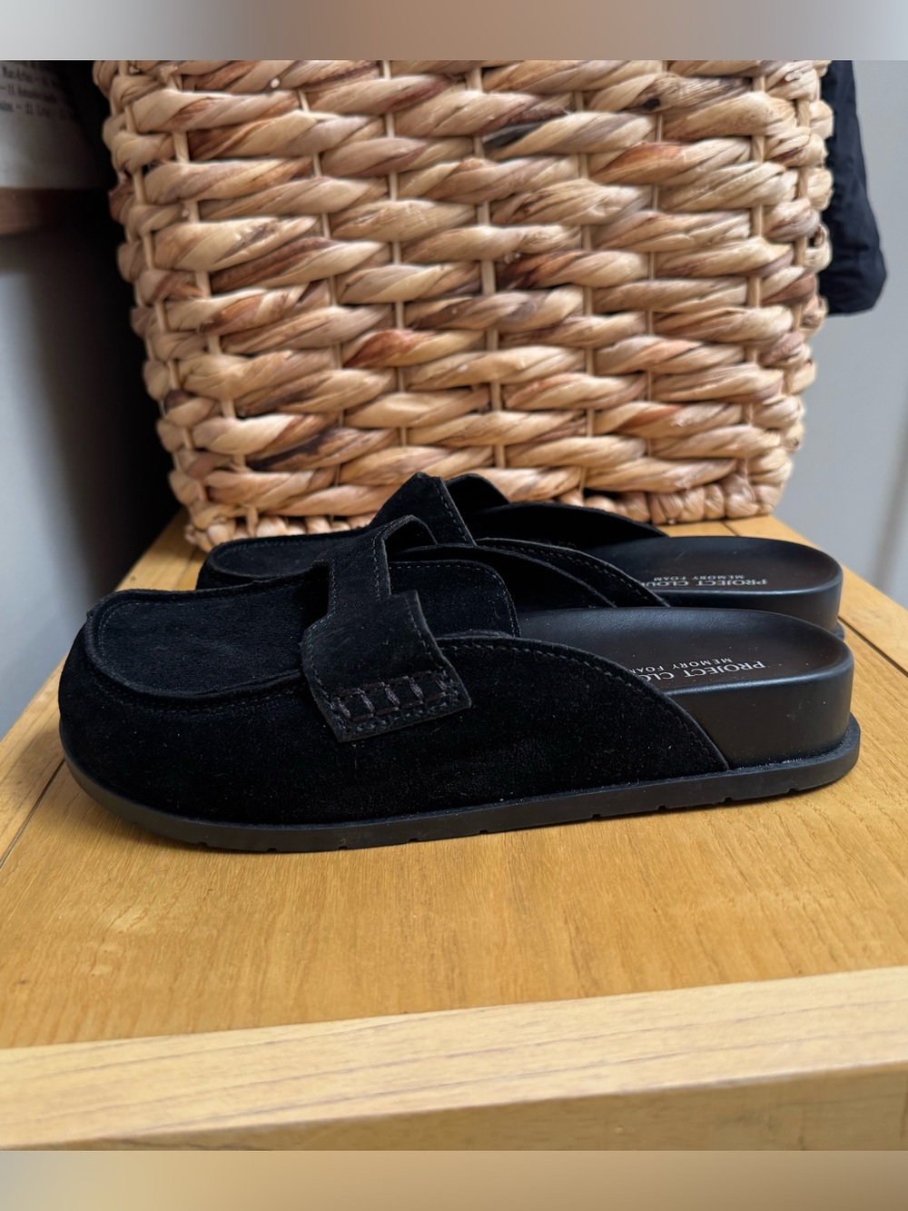 PROJECT CLOUD Black Suede Slip-On Mules - Picture 4 of 8